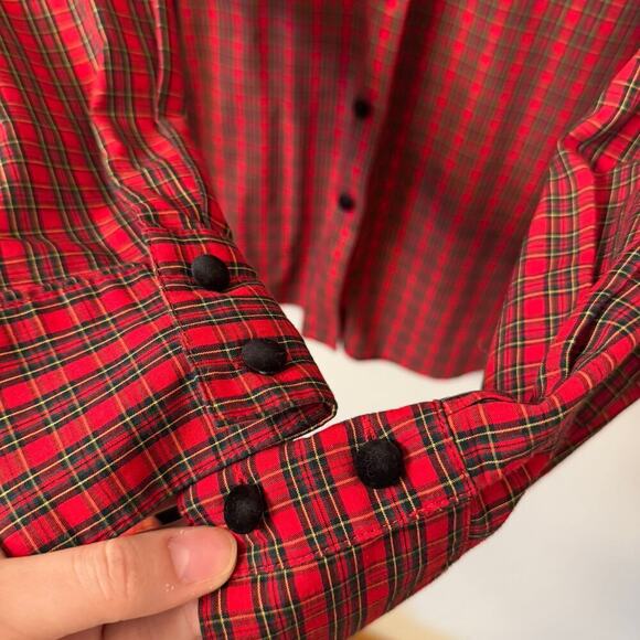 Vintage Karen Scott Sport Scottish Terrier Plaid Christmas Button Down Women M - Picture 5 of 9